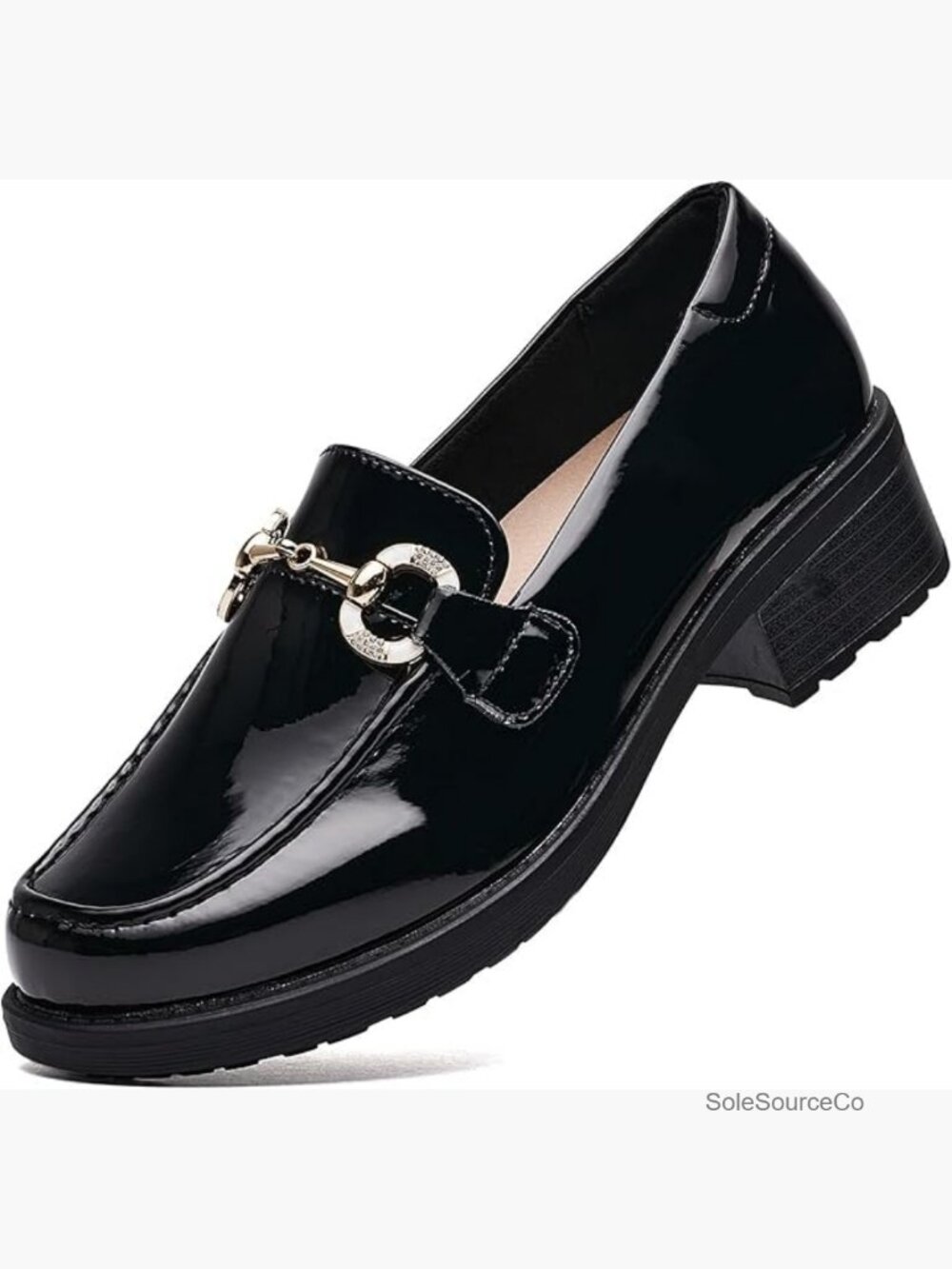 Chunky Platform Loafers Slip-On Lug Sole Work Casual Shoes